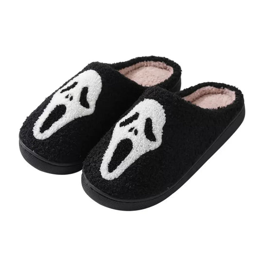 HUMTTO Spooky Halloween Slippers -Cozy Plush Ghost Pumpkin Home Shoes