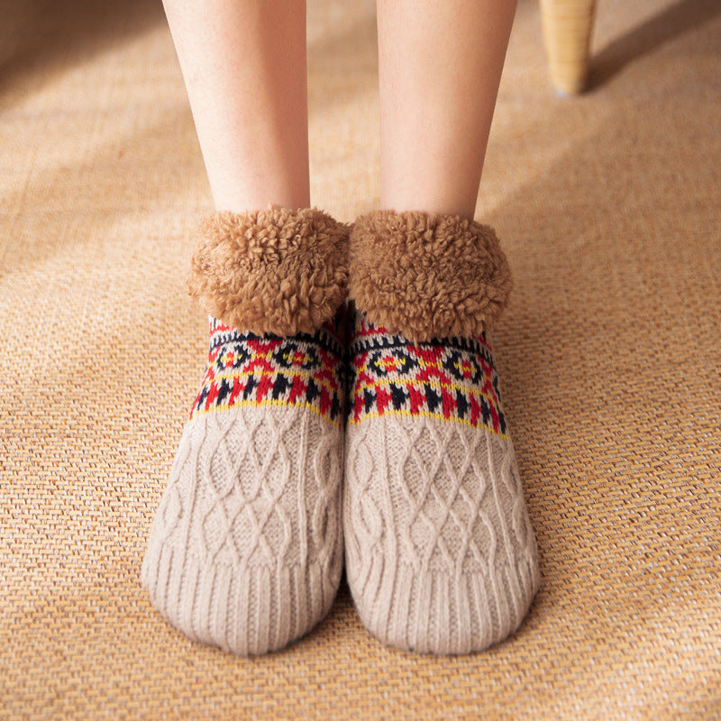 Unisex Ultra Warm Slipper Socks with Grippers – Non-Slip Fleece Lining