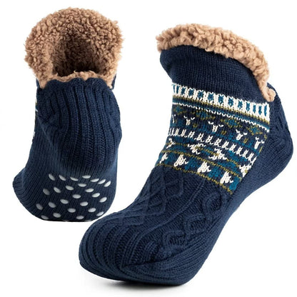 Unisex Ultra Warm Slipper Socks with Grippers – Non-Slip Fleece Lining