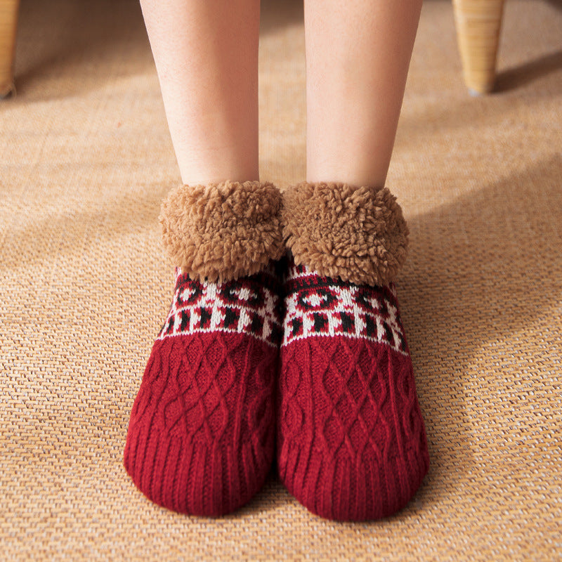 Unisex Ultra Warm Slipper Socks with Grippers – Non-Slip Fleece Lining