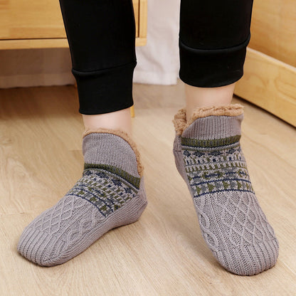 Unisex Ultra Warm Slipper Socks with Grippers – Non-Slip Fleece Lining