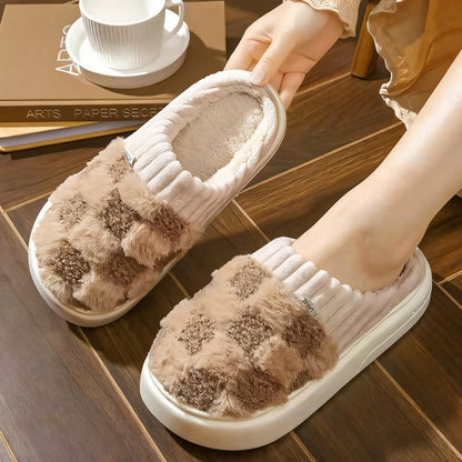 HUMTTO Unisex Cozy Plush Slippers–Non Slip Indoor House Shoes Wide Fit