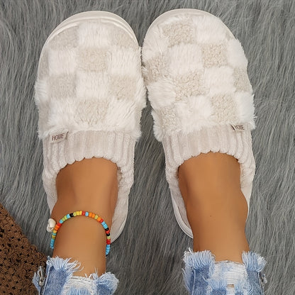HUMTTO Unisex Cozy Plush Slippers–Non Slip Indoor House Shoes Wide Fit