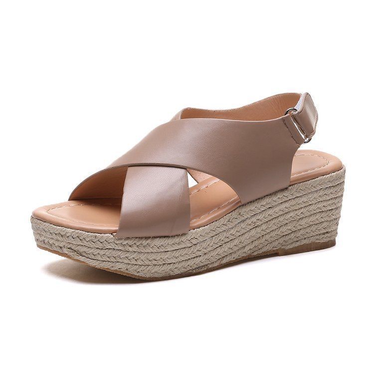 Women's arch support wedge espadrille sandals