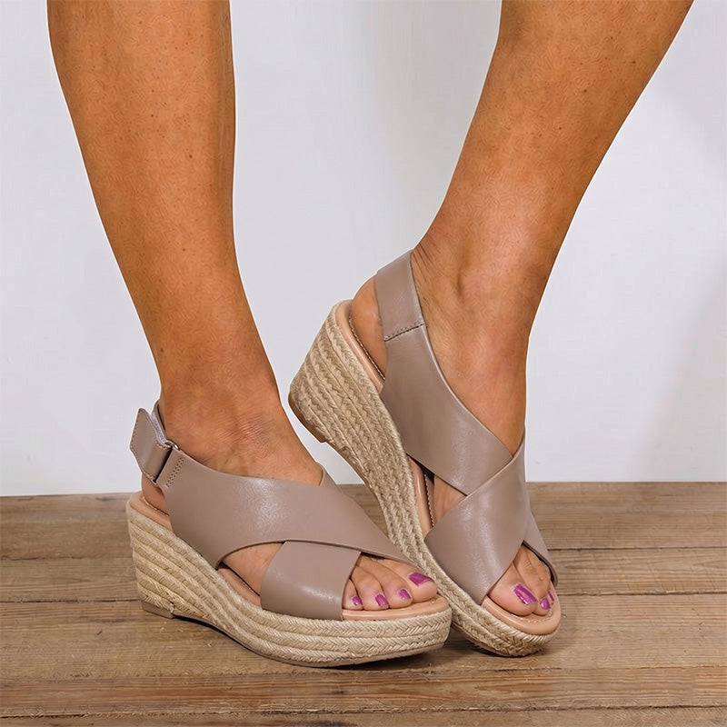 Women's arch support wedge espadrille sandals