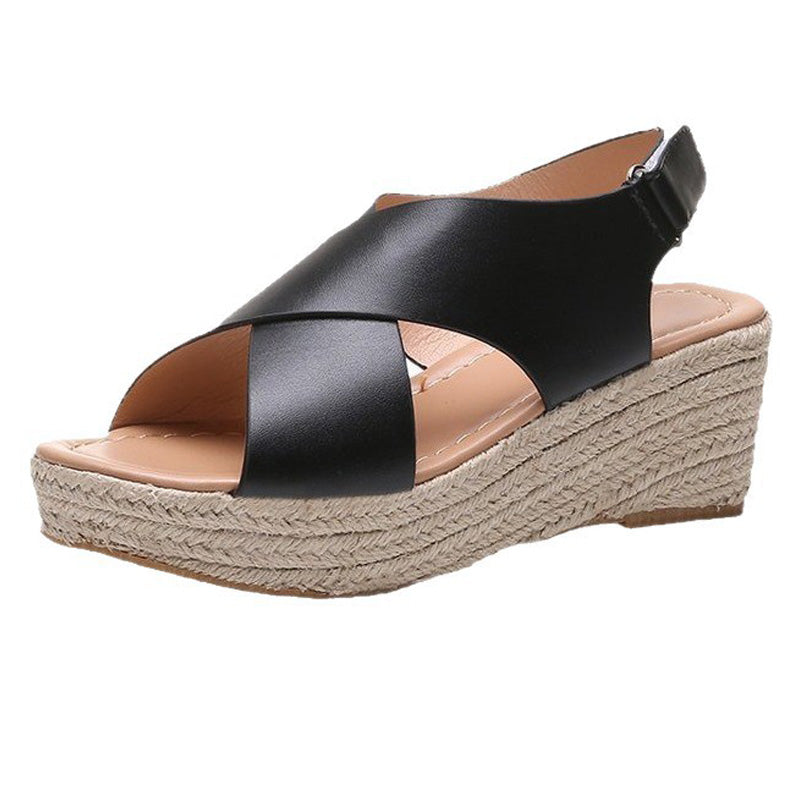 Women's arch support wedge espadrille sandals