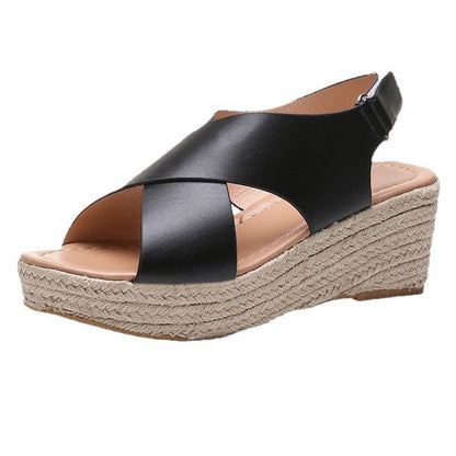 Women's arch support wedge espadrille sandals