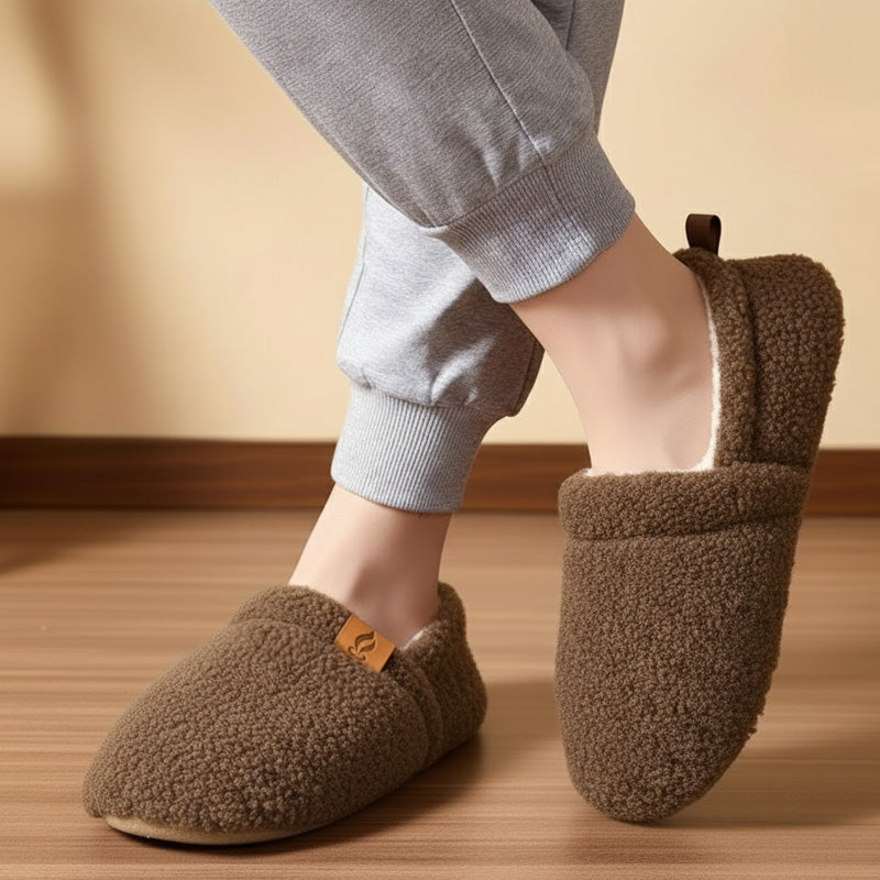 Women’s Orthopedic Warm Shearling Slippers | Wide Fit Arch Support