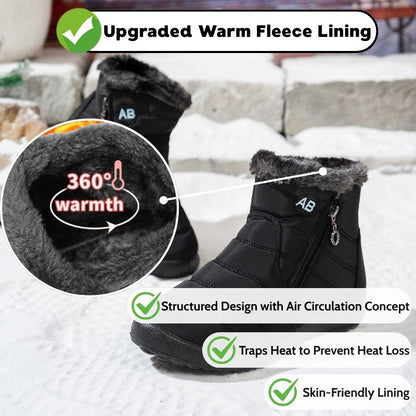 Women’s Waterproof Warm Walking Boots – Anti-Slip & Lightweight