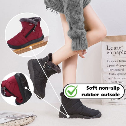 Women’s Waterproof Warm Walking Boots – Anti-Slip & Lightweight