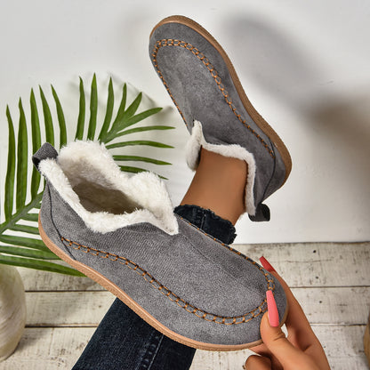 Comfy Arch Support Snow Boots: Plush Lined, Flat Sole, Non-Slip