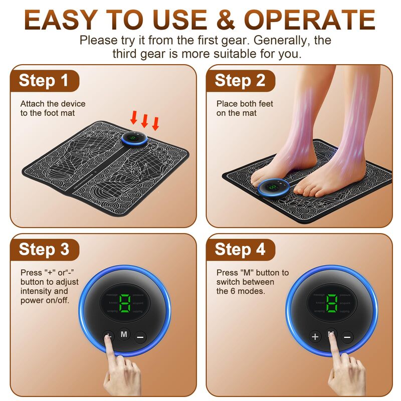 Humtto EMS Foot Massager – Pain Relief, Circulation Boost & Relaxation - Humtto UK