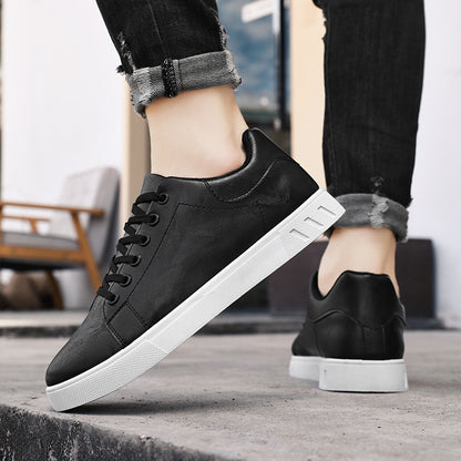 Humtto Ergonomic Leather Sneakers for Men with All-Day Support