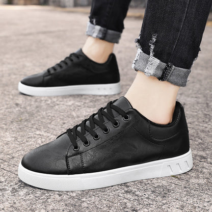 Humtto Ergonomic Leather Sneakers for Men with All-Day Support