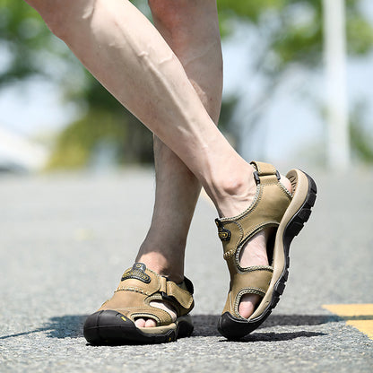 Humtto Men’s Breathable Closed Toe Ortho Sandals – Non-Slip & Pain Relief Design