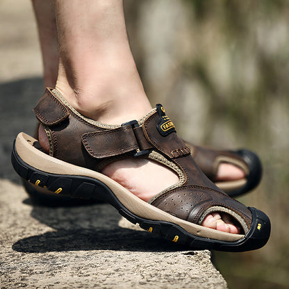 Humtto Men’s Breathable Closed Toe Ortho Sandals – Non-Slip & Pain Relief Design