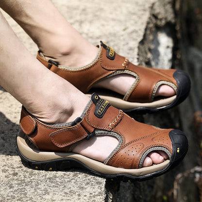 Humtto Men’s Breathable Closed Toe Ortho Sandals – Non-Slip & Pain Relief Design