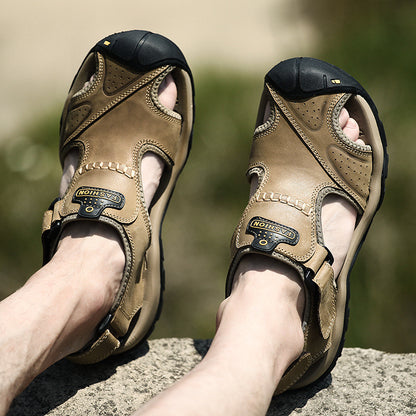 Humtto Men’s Breathable Closed Toe Ortho Sandals – Non-Slip & Pain Relief Design