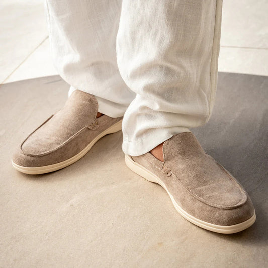 Humtto Classic Wide Fit Suede Loafers for Men | Bunion Relief & Orthopedic Comfort