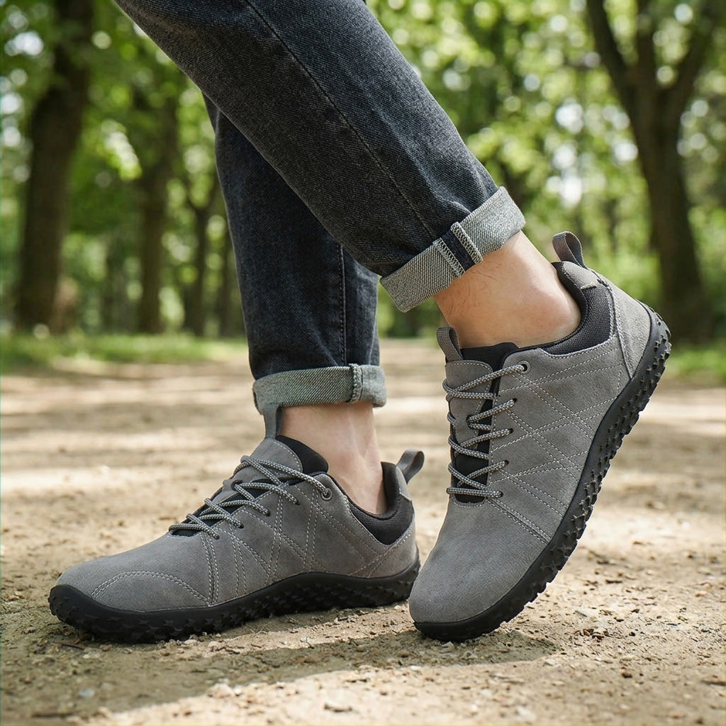 Unisex wide fit, arch support, cushioned comfort trainers with non slip grip and everyday walking