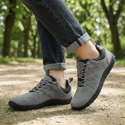 Unisex wide fit, arch support, cushioned comfort trainers with non slip grip and everyday walking
