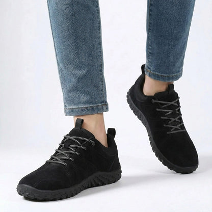 Unisex wide fit, arch support, cushioned comfort trainers with non slip grip and everyday walking