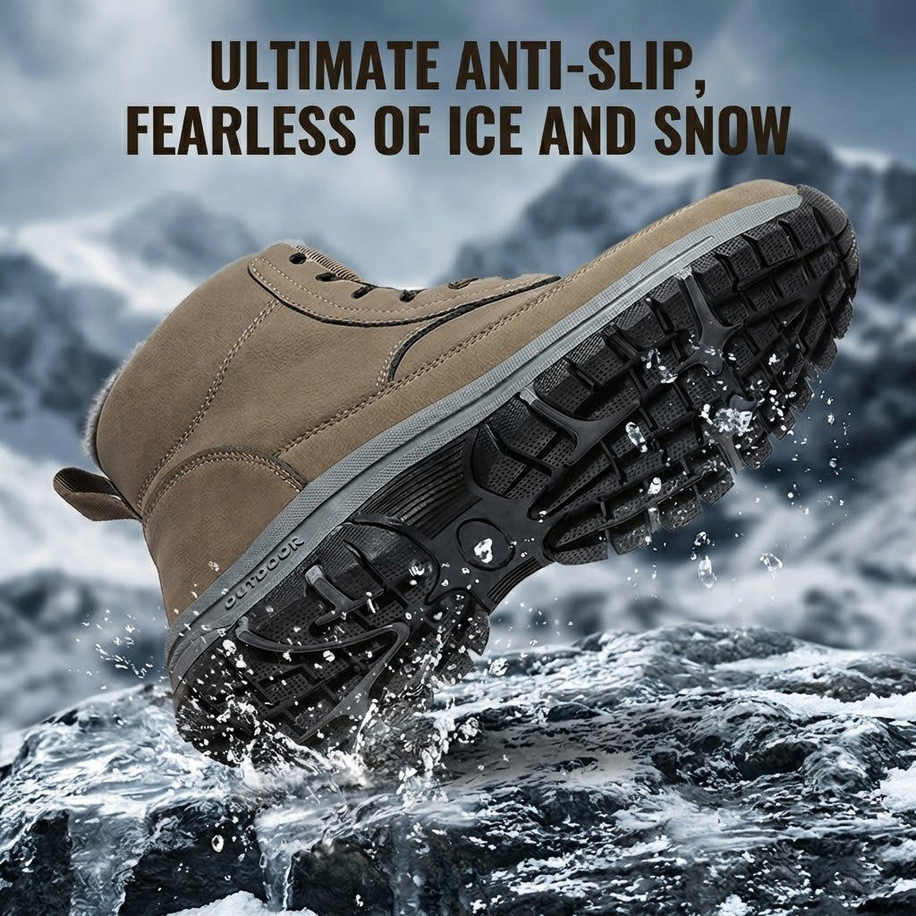 Men’s Winter Boots–Waterproof Snow Boots with Non-Slip Sole