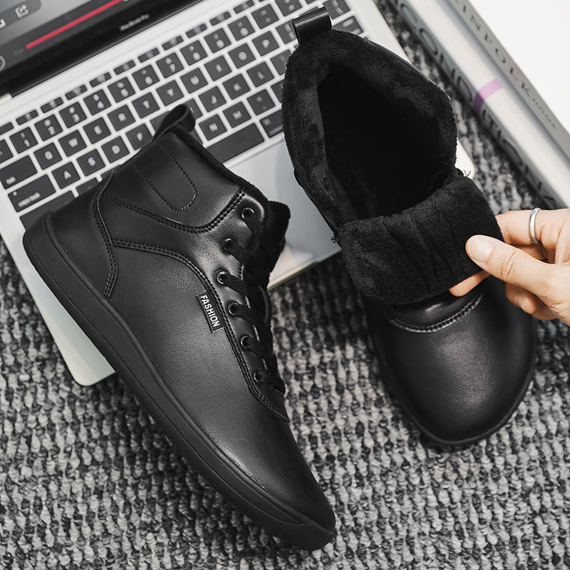 Unisex Warm Winter Boots | Wide Toe Leather Style Barefoot Shoes