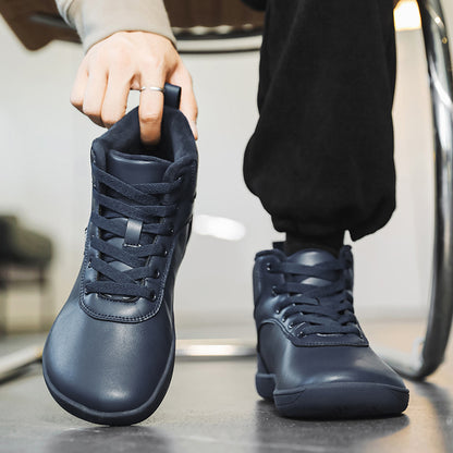 Unisex Warm Winter Boots | Wide Toe Leather Style Barefoot Shoes