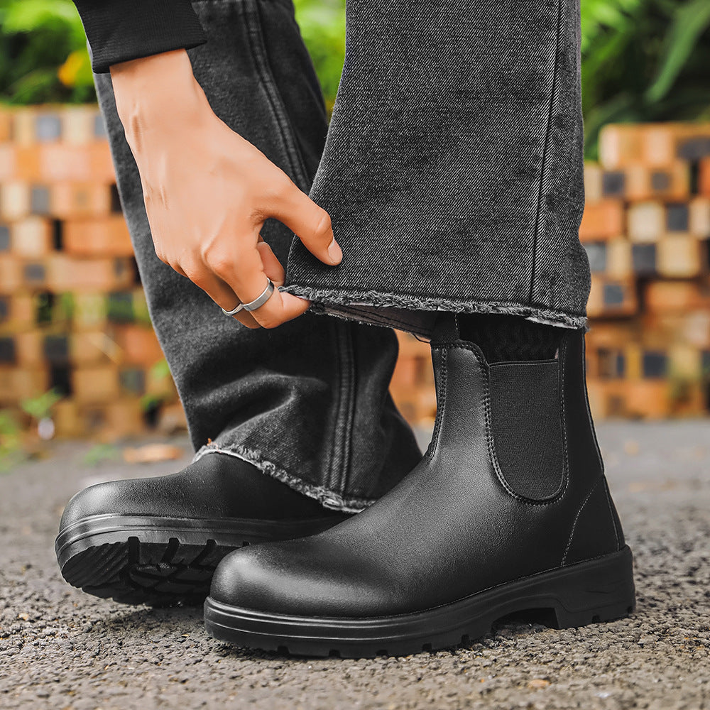 Waterproof Leather Chelsea Boots–Durable, Wide Fit & Arch Support