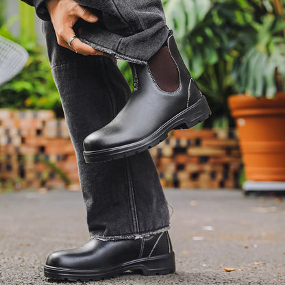Waterproof Leather Chelsea Boots–Durable, Wide Fit & Arch Support