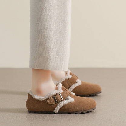 Womens Cozy Suede Clogs with Arch Support | Plush Fleece Lined Shoes
