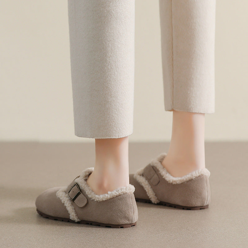Womens Cozy Suede Clogs with Arch Support | Plush Fleece Lined Shoes