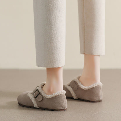Womens Cozy Suede Clogs with Arch Support | Plush Fleece Lined Shoes