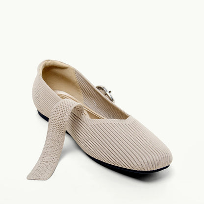 Womens Orthopedic Mary Jane Flats | Square Toe Breathable Knit Shoes