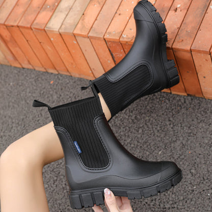 Womens Chelsea Rain Boots with Arch Support | Waterproof Ankle Boots