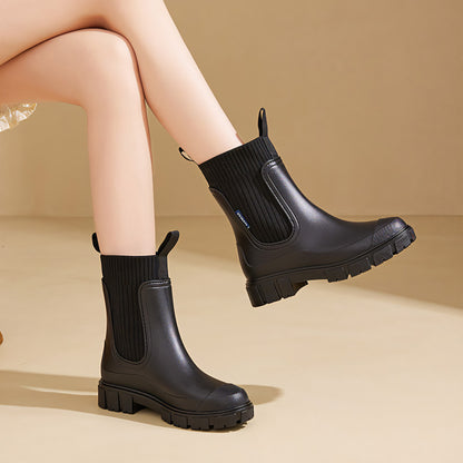 Womens Chelsea Rain Boots with Arch Support | Waterproof Ankle Boots