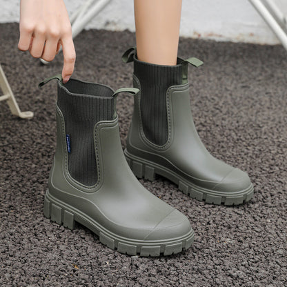 Womens Chelsea Rain Boots with Arch Support | Waterproof Ankle Boots