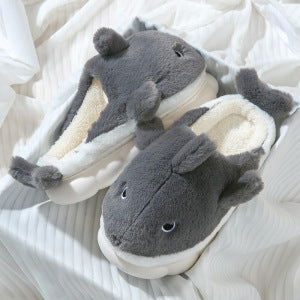 Cozy Shark Slippers | Unisex Fun Plush Non-Slip Indoor House Shoes