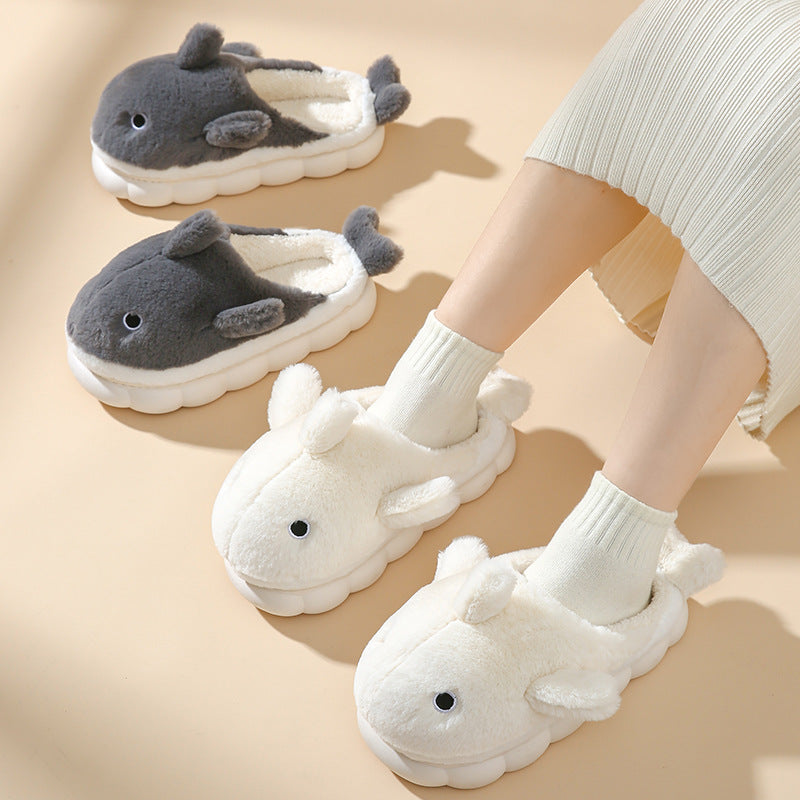 Cozy Shark Slippers | Unisex Fun Plush Non-Slip Indoor House Shoes