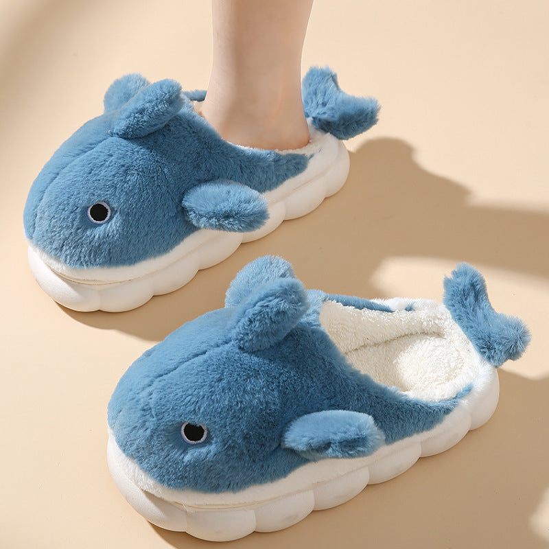 Cozy Shark Slippers | Unisex Fun Plush Non-Slip Indoor House Shoes