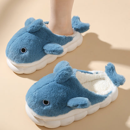 Cozy Shark Slippers | Unisex Fun Plush Non-Slip Indoor House Shoes
