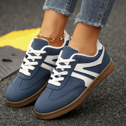 Women’s Supportive Wide Fit Lace-Up Sneakers–Orthopedic Casual Trainers