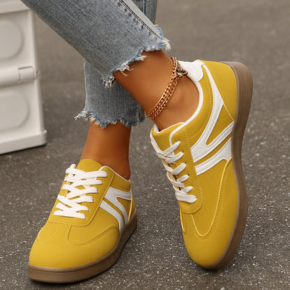 Women’s Supportive Wide Fit Lace-Up Sneakers–Orthopedic Casual Trainers