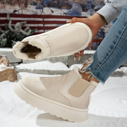 Women’s Winter Ankle Boots with Plush Lining | Soft Warm Platform Boots