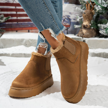Women’s Winter Ankle Boots with Plush Lining | Soft Warm Platform Boots