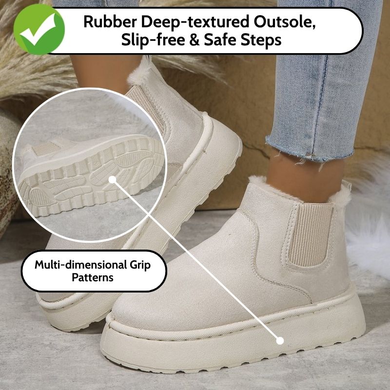 Women’s Winter Ankle Boots with Plush Lining | Soft Warm Platform Boots