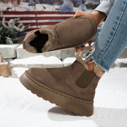 Women’s Winter Ankle Boots with Plush Lining | Soft Warm Platform Boots