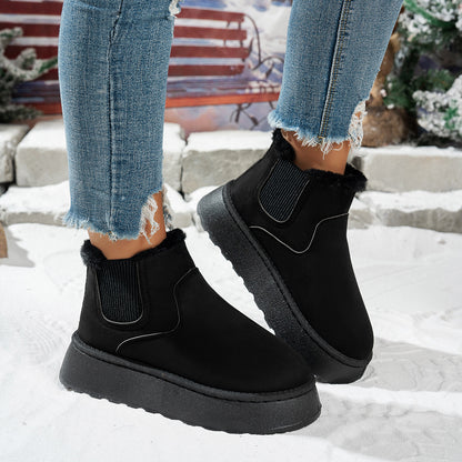 Women’s Winter Ankle Boots with Plush Lining | Soft Warm Platform Boots