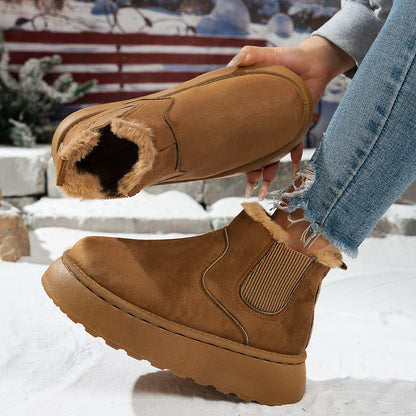 Women’s Winter Ankle Boots with Plush Lining | Soft Warm Platform Boots